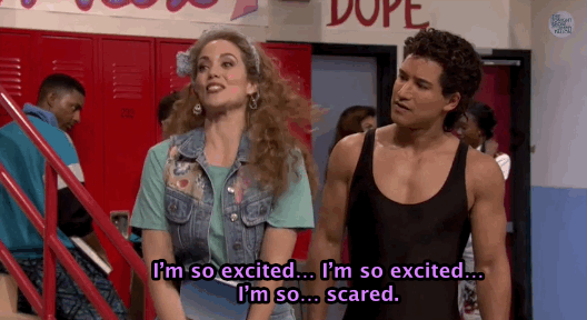 late night jimmy fallon saved by the bell excited