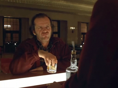the shining jack nicholson drink bar