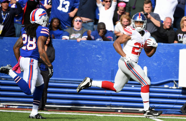 Rashad Jennings Giants Bills 2015 NFL Week 4 NBC New York