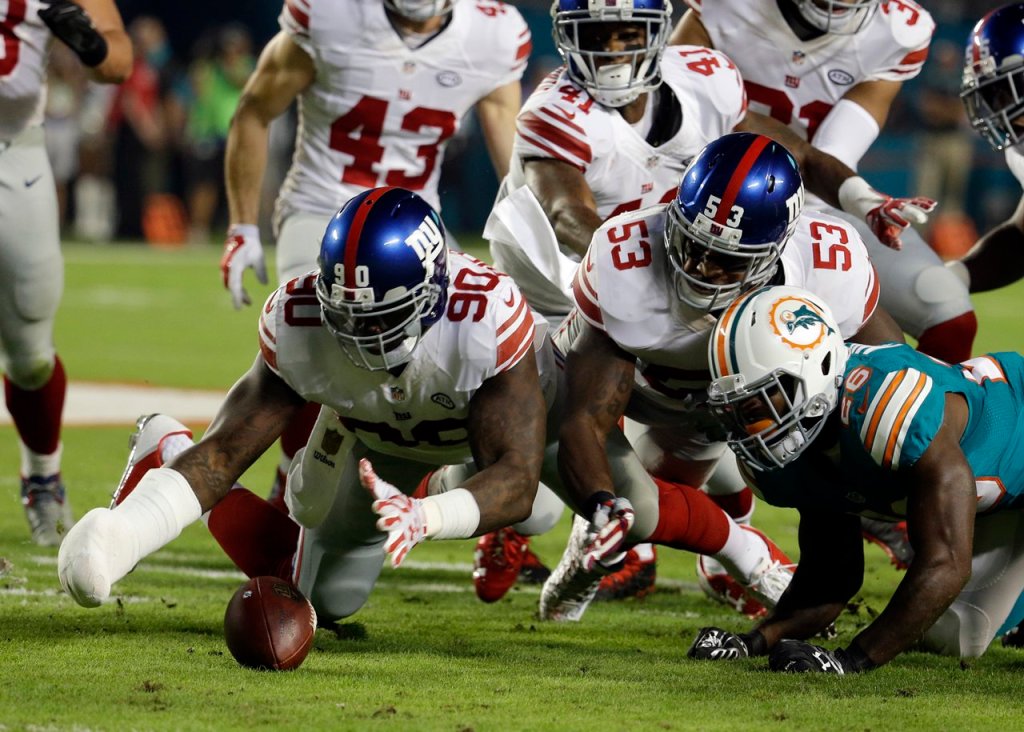 Jason Pierre-Paul Giants Dolphins 2015 NFL