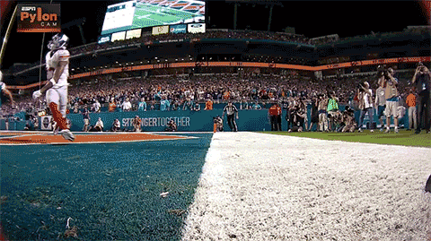 Odell Beckham Jr catch giants dolphins NFL football pylon cam