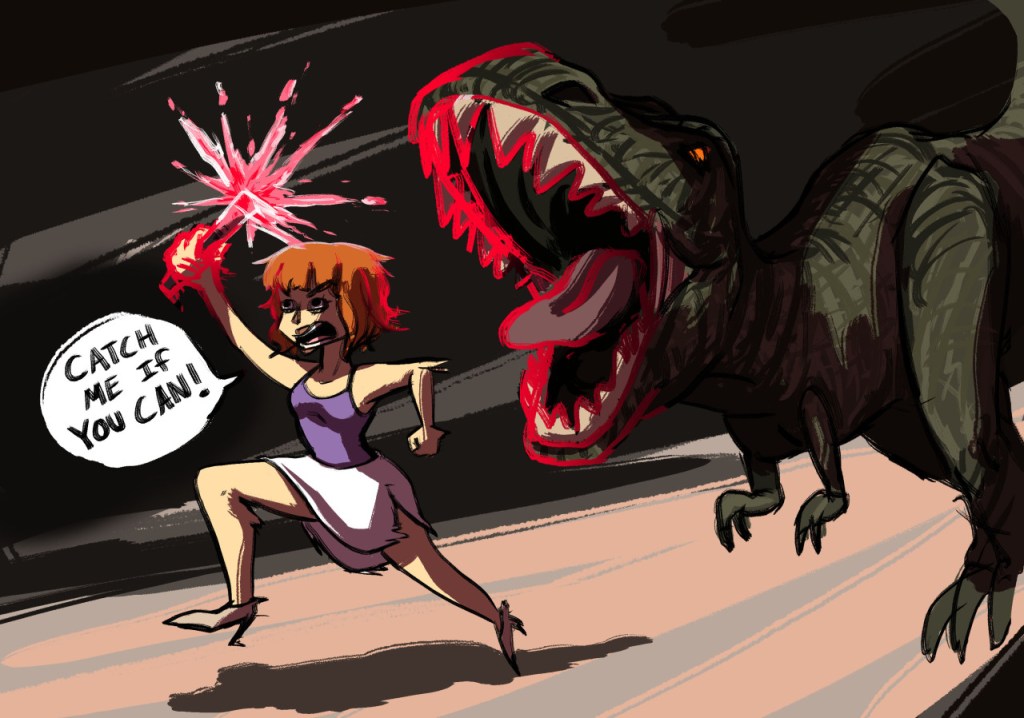 jurassic world t rex heels bryce dallas howard